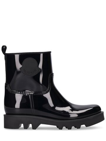 MONCLER 30mm Ginette Rubber Ankle Boots in black