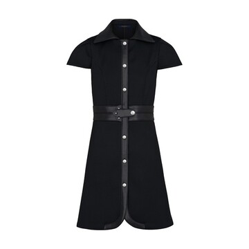 Louis Vuitton Dress With Leather Inserts in noir