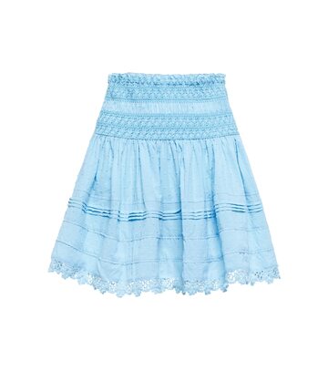 Poupette St Barth Exclusive to Mytheresa â Galia cotton miniskirt in blue