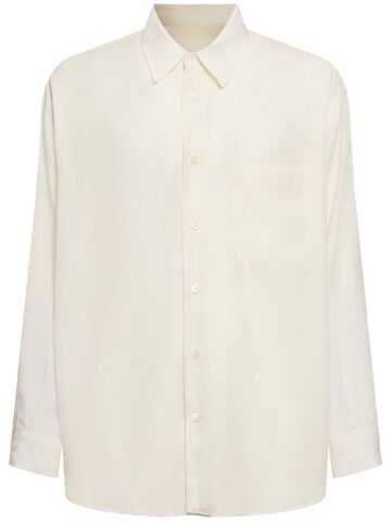 lemaire lyocell relaxed shirt in white