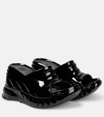 givenchy marshmallow wedge sandals in black