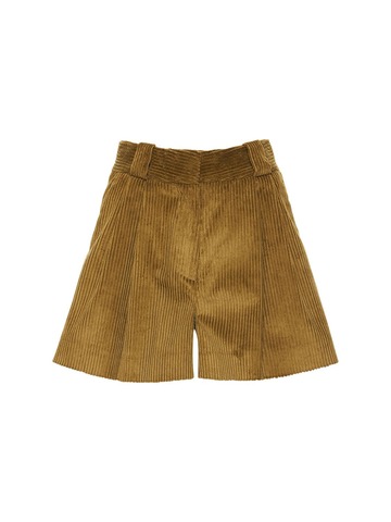 BLAZÉ MILANO Classic Touch Corduroy Shorts in beige