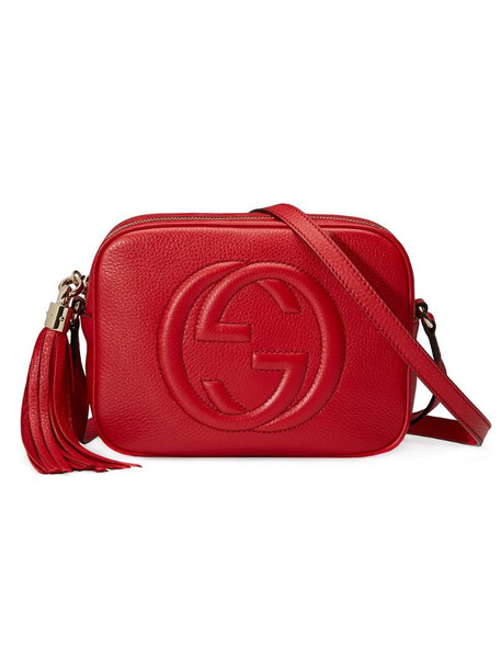 Gucci Soho disco small leather shoulder bag in red