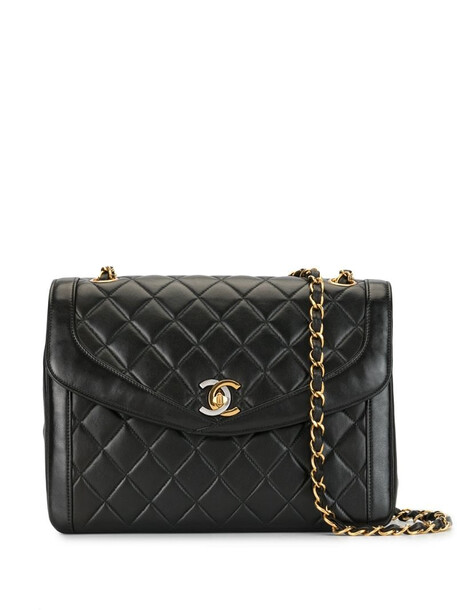 Chanel Pre-Owned 1992 quilted CC shoulder bag in black