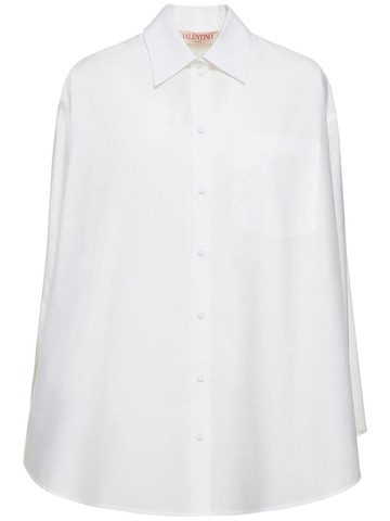 VALENTINO Cotton Poplin Oversized Shirt in white