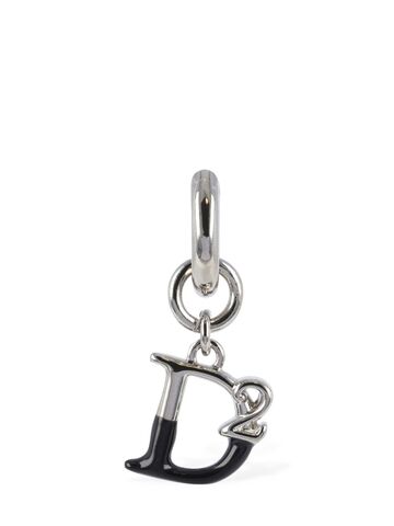 dsquared2 d2 statement mono earring in black / silver