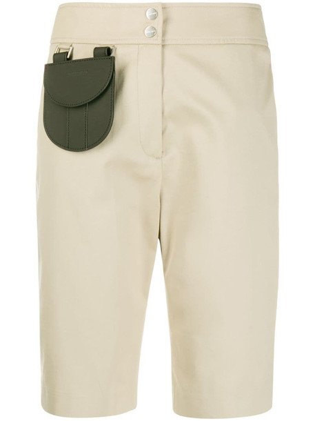Palm Angels contrasting pocket knee-length shorts in neutrals