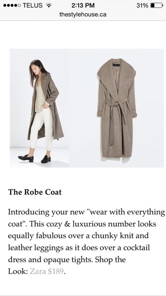 robe coat zara