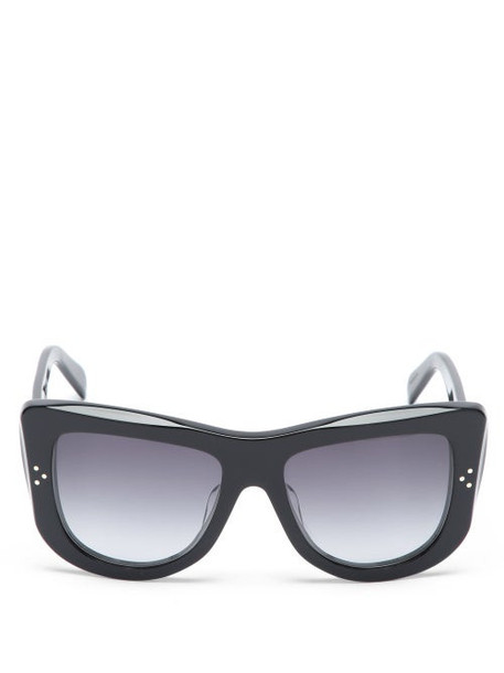Celine Eyewear - Oversized D-frame Acetate Sunglasses - Womens - Black