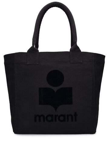 isabel marant small yenky canvas tote bag in black