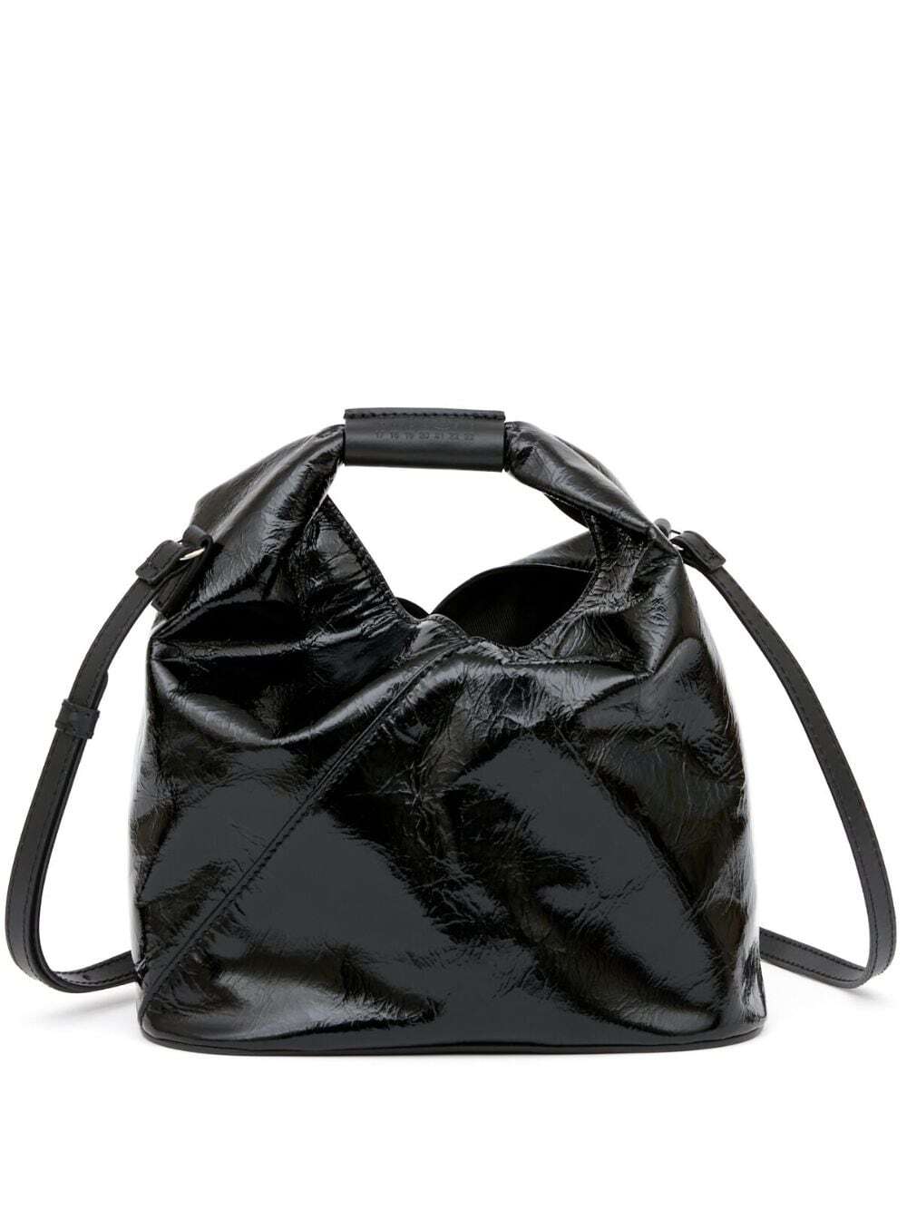 MM6 Maison Margiela leather triangle handbag - Black