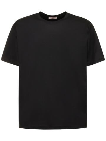 valentino cotton jersey t-shirt in black
