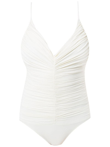 Clube Bossa Chalou draped swimsuit in neutrals