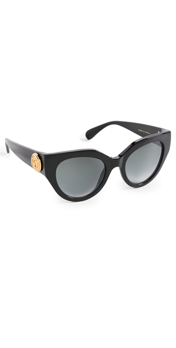 gucci cat eye sunglasses black-black-grey one size