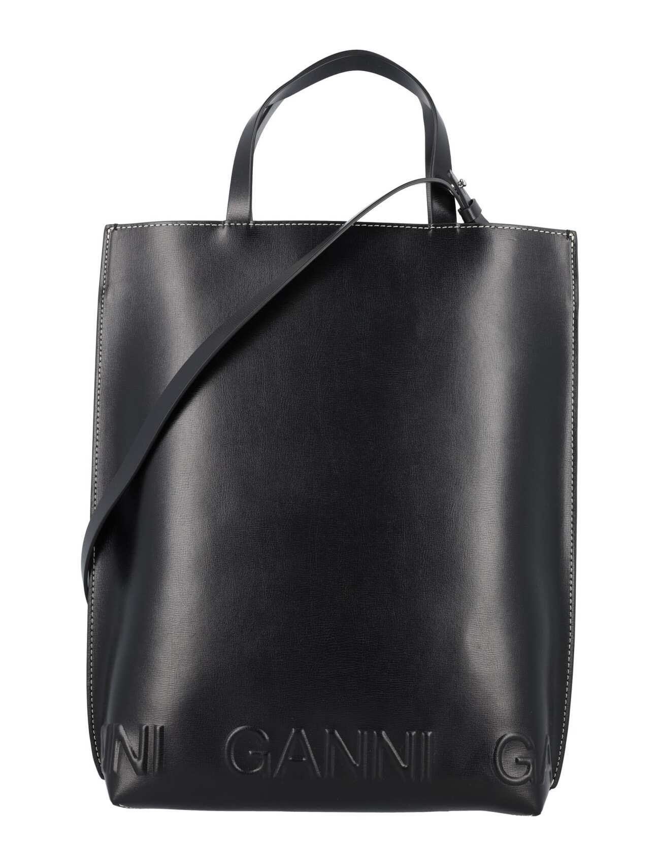 Ganni Medium Tote Bag in black