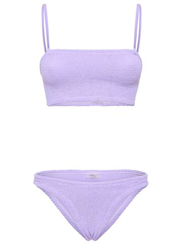 HUNZA G Gigi Bikini Set in lilac