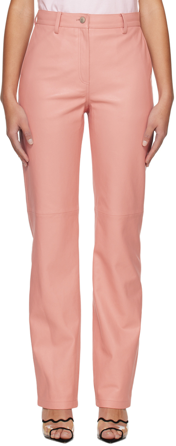 magda butrym pink paneled leather pants