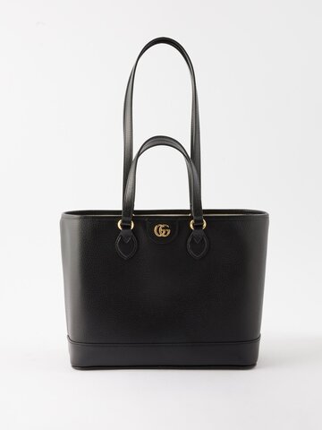 gucci - ophidia mini leather tote bag - womens - black