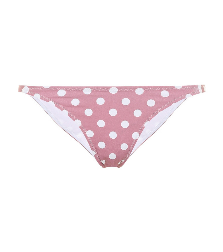 Caroline Constas Polka-dot bikini bottoms in pink
