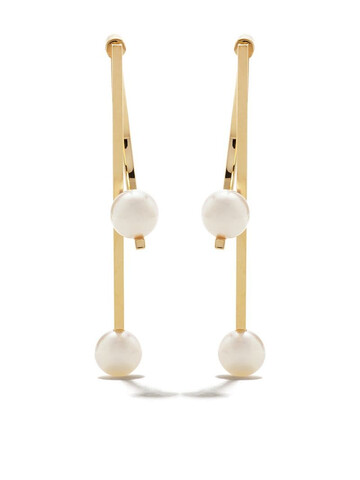TASAKI 18kt yellow gold Kinetic Akoya pearl earrings