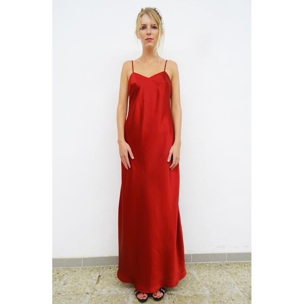 Red Valentina Slip Dress