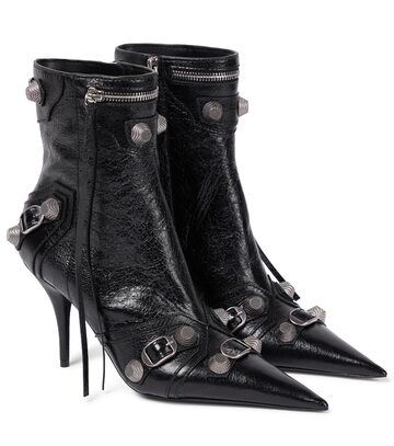 Balenciaga Cagole leather ankle boots in black