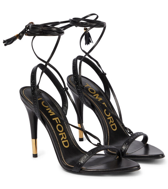 Tom Ford Leather sandals in black