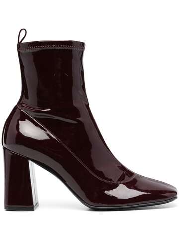 sergio rossi 80mm zipped leather boots - purple