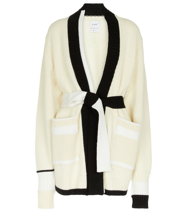 Barrie Cashmere-blend cardigan in white