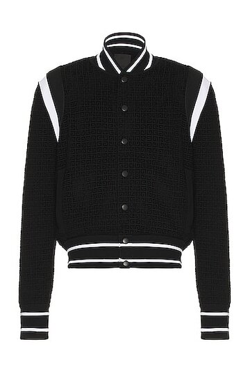 givenchy knitted bomber jacket in black