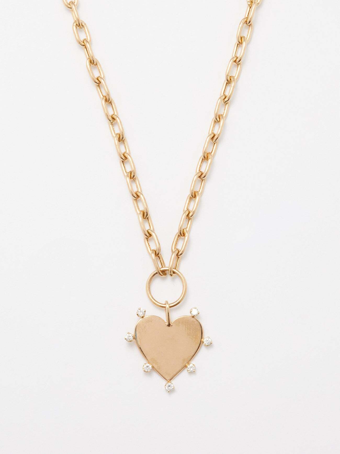 Zoë Chicco - Heart Diamond & 14kt Gold Necklace - Womens - Gold Multi