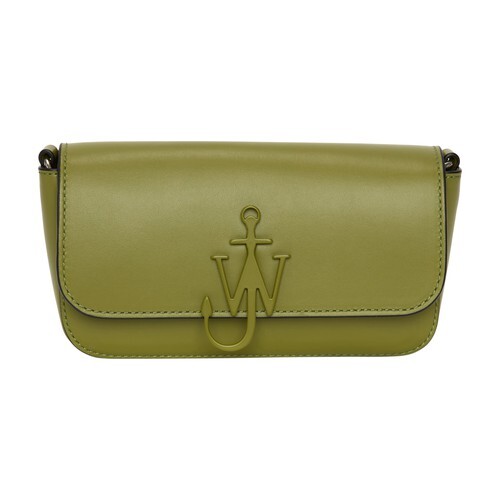 Jw Anderson Anchor Chain Baguette - Leather Shoulder Bag in green