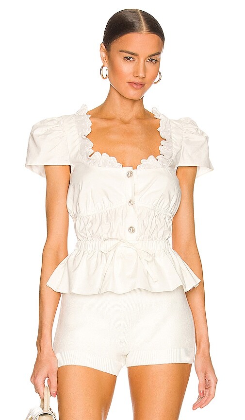 LPA Isabel Top in White in ivory