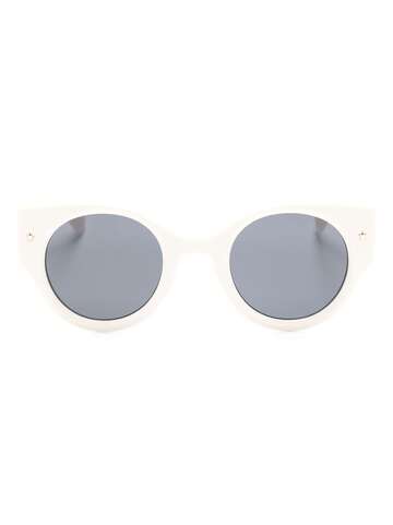 chiara ferragni eyelike-motif round-frame sunglasses - neutrals