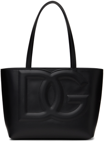 dolce & gabbana black small dg logo tote in nero