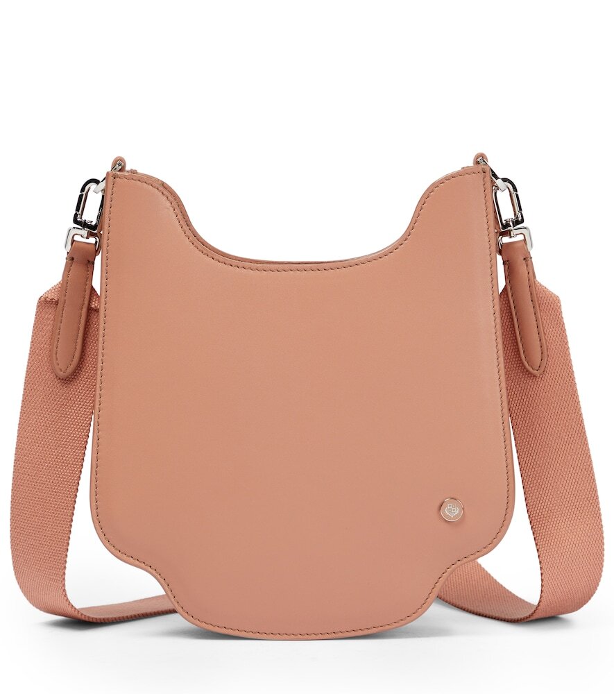 Loro Piana Sesia Small leather shoulder bag in pink