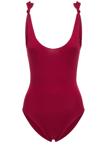ISOLE & VULCANI Seamless Jersey One Piece Swimsuit in red