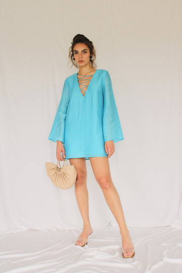 Cult Gaia Naomi Dress - Aquamarine
           
         
          
           
           
          
            
             $398.00