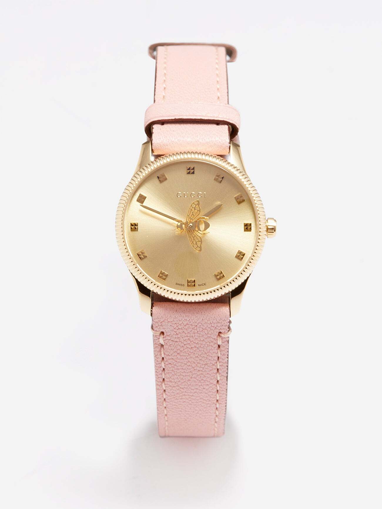 Gucci - G-timeless Bee-motif Gold Pvd 29mm Watch - Womens - Pink Multi