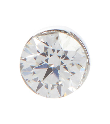 maria tash invisible 18kt white gold single earring with white diamond