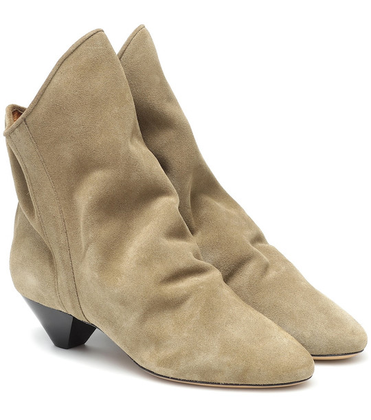 Isabel Marant Doey suede ankle boots in beige