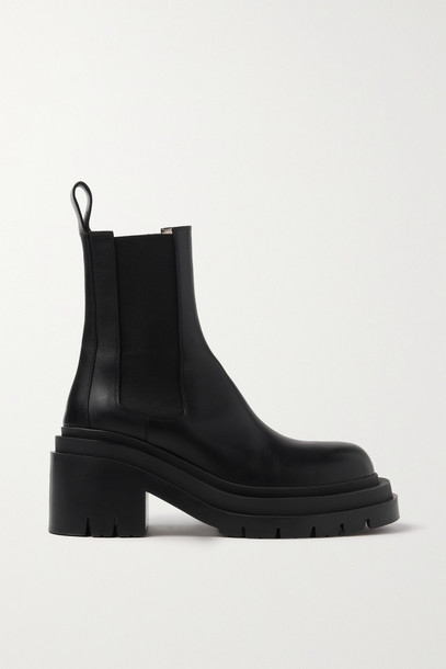 Bottega Veneta - Leather Chelsea Boots - Black
