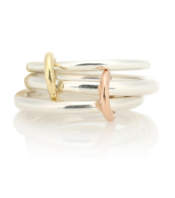 spinelli kilcollin daphne 18kt gold and sterling silver linked rings