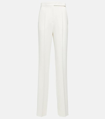 max mara galles straight-leg crêpe pants in white