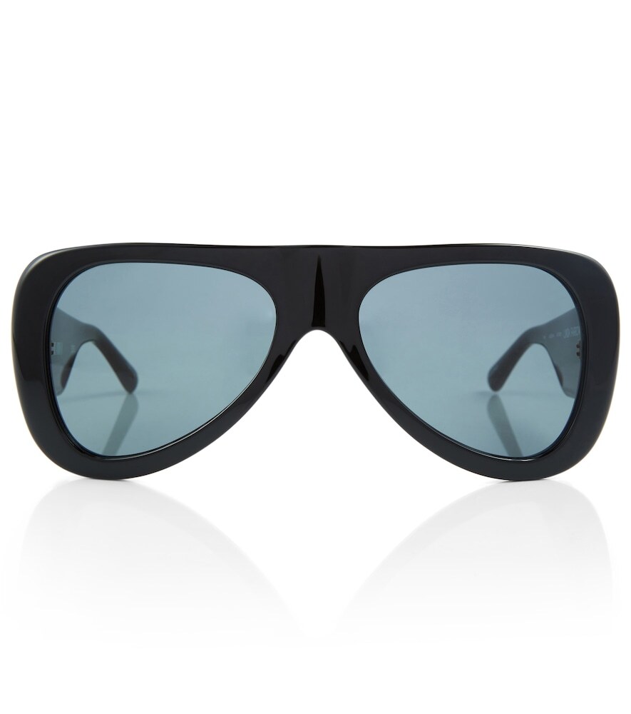The Attico x Linda Farrow Edie aviator sunglasses in black