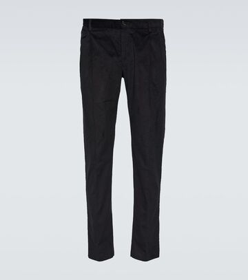 dolce&gabbana cotton slim-fit pants in black