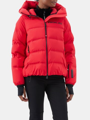 moncler grenoble - suisses padded down ski jacket - womens - red