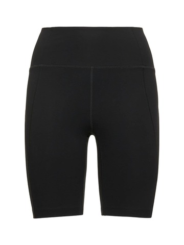 girlfriend collective high rise stretch tech running shorts in black