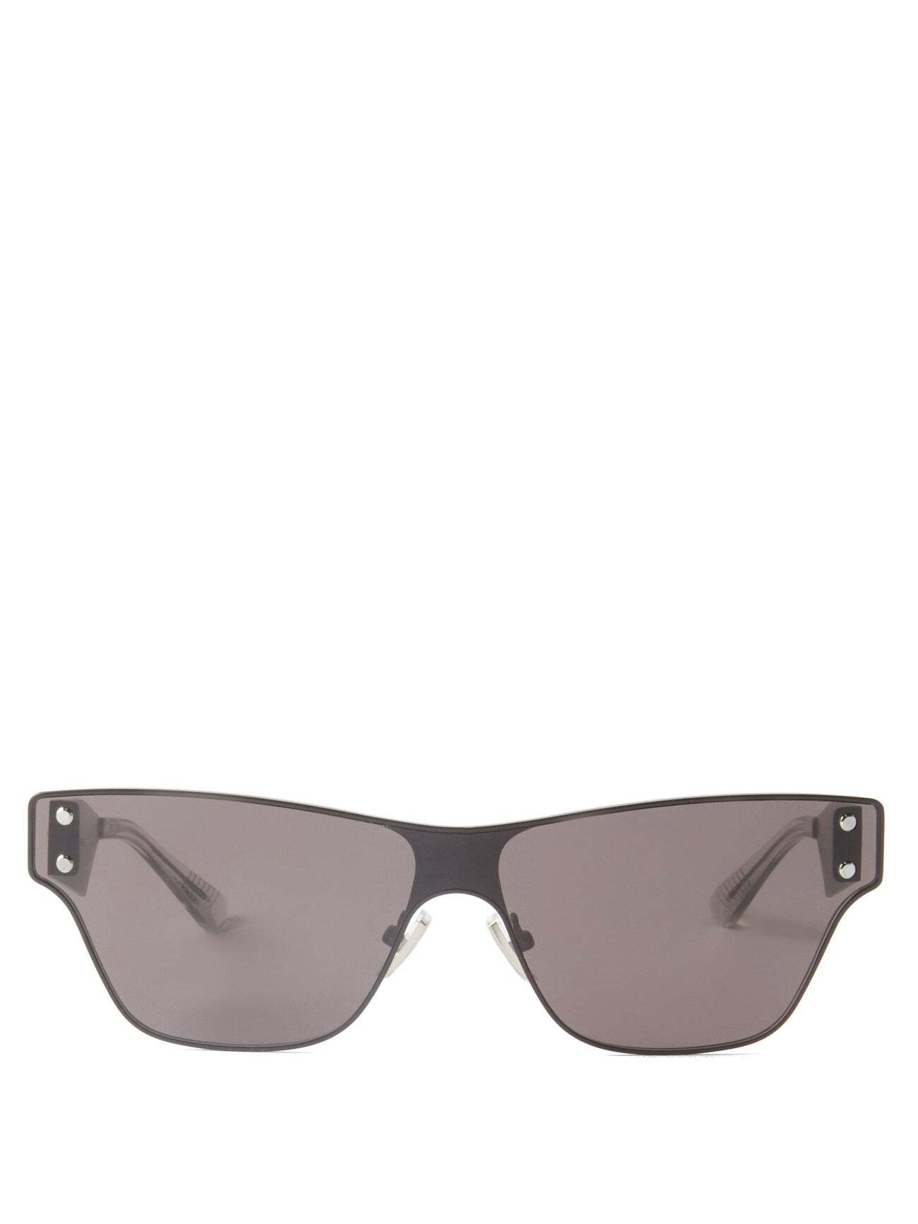 Bottega Veneta - D-frame Metal Sunglasses - Womens - Black