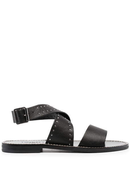 Twin-Set studded crossover sandals - Black